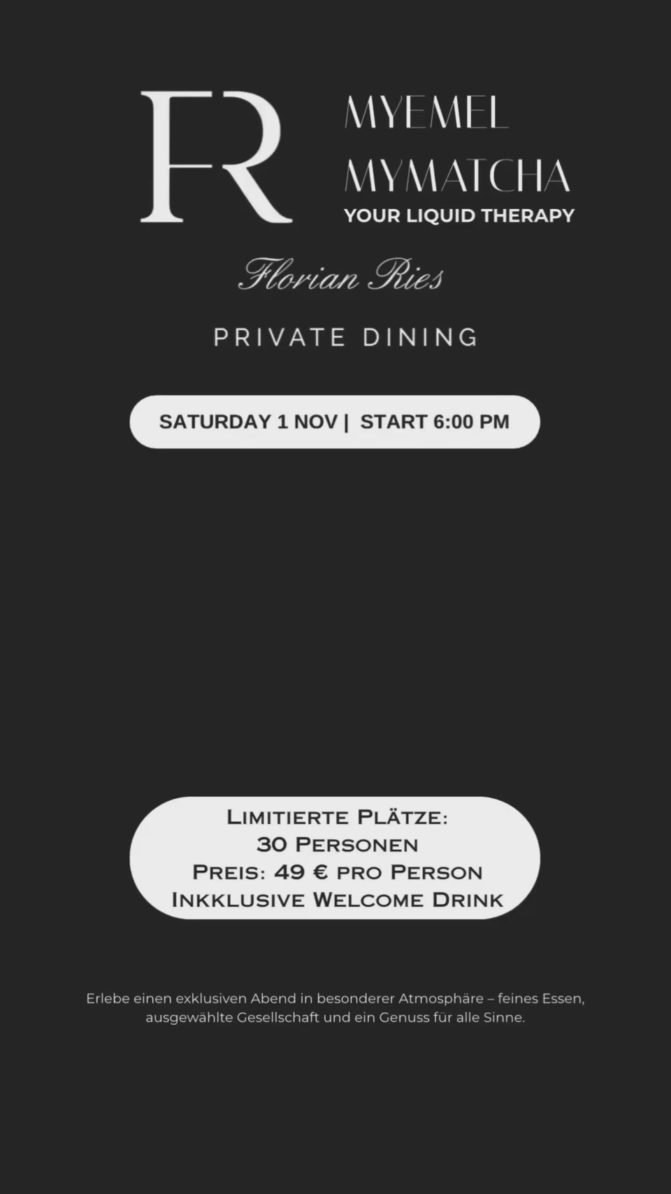 PRIVATE DINING EXPERIENCE BY FLORIAN RIES X MYEMEL 1.11