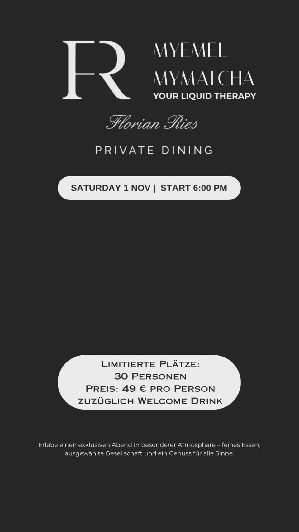 PRIVATE DINING EXPERIENCE BY FLORIAN RIES X MYEMEL 1.11